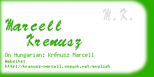 marcell krenusz business card