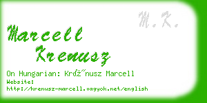 marcell krenusz business card